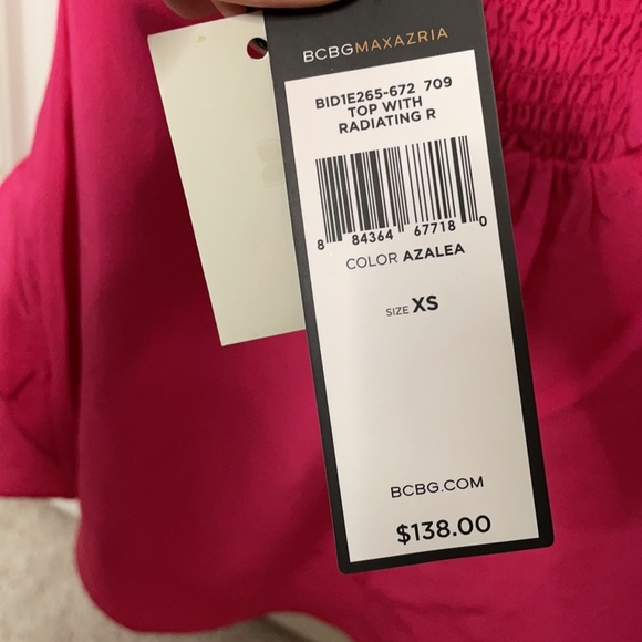 BCBG hot pink XS ruffle halter top - Picture 9 of 11